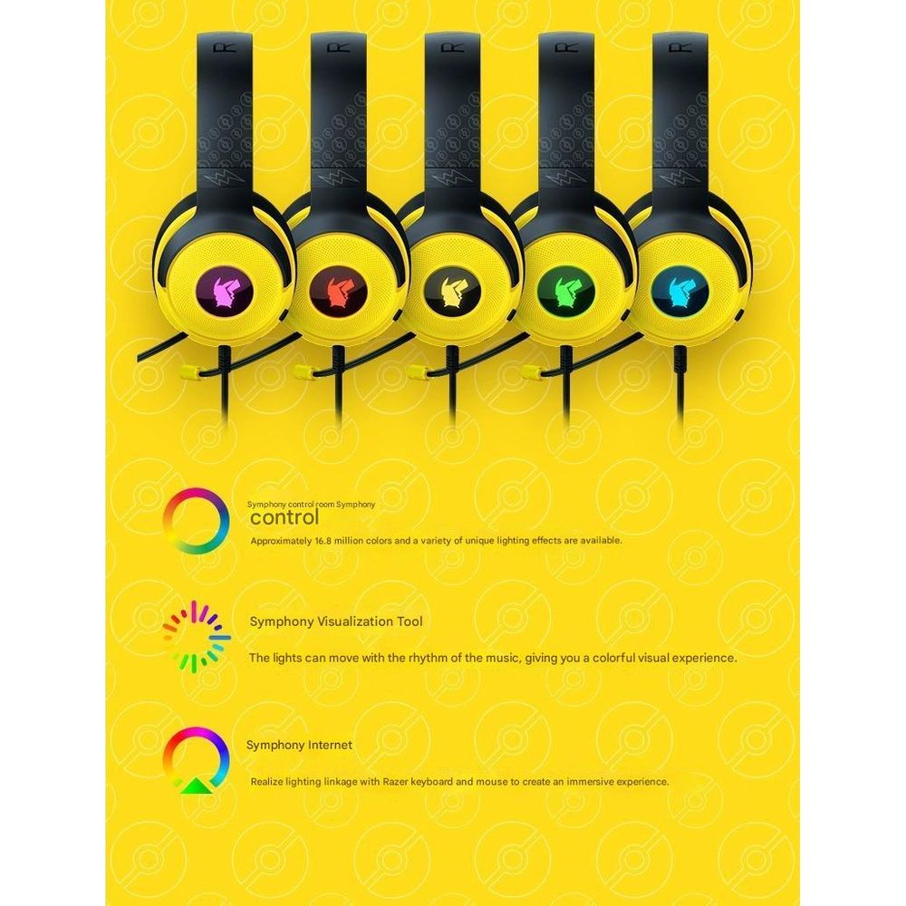 Razer Pokemon Pikachu Wired Headset With Microphone