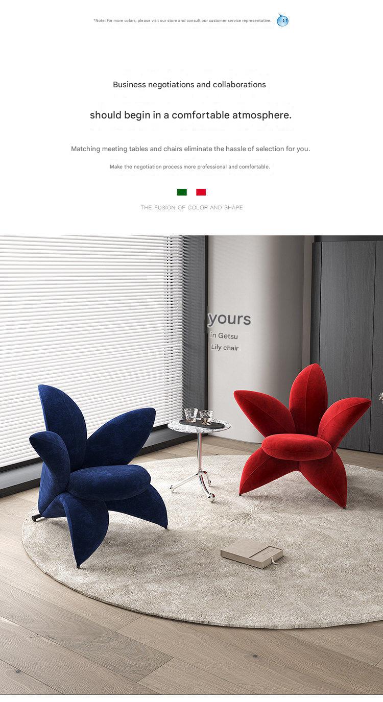 Luxury Lily Flower Sofa Chair