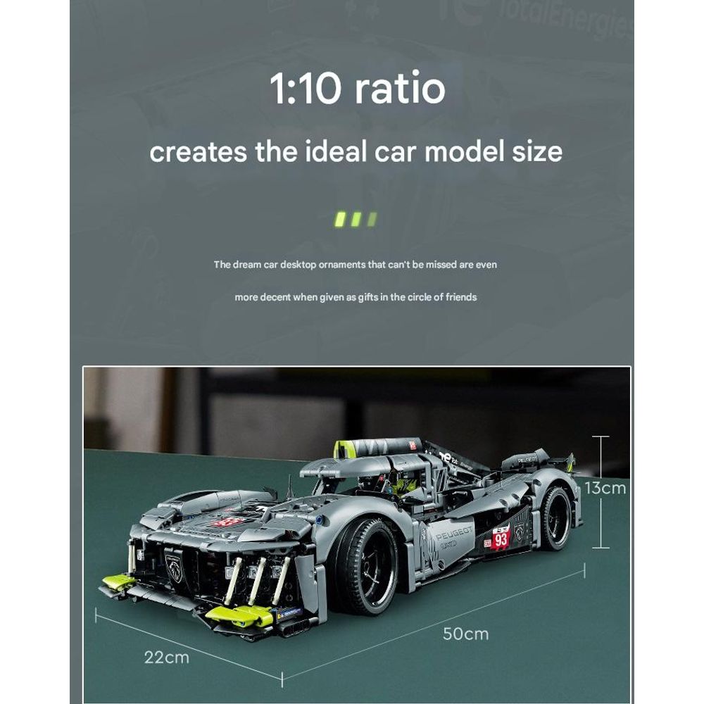 LEGO 42156 Peugeot Super Sports Car Building Blocks Set