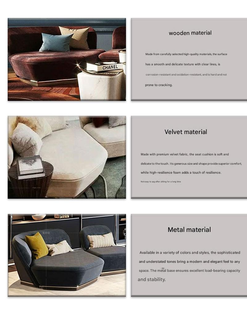 Modern Modular Curved Sofa Set