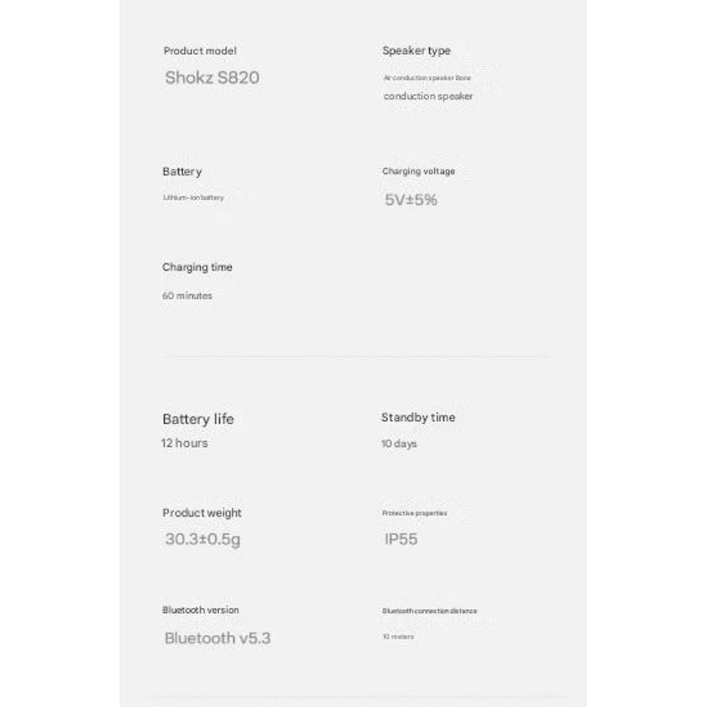 SHOKZ OpenRun Pro2 S820 Bluetooth Sports Running Headset