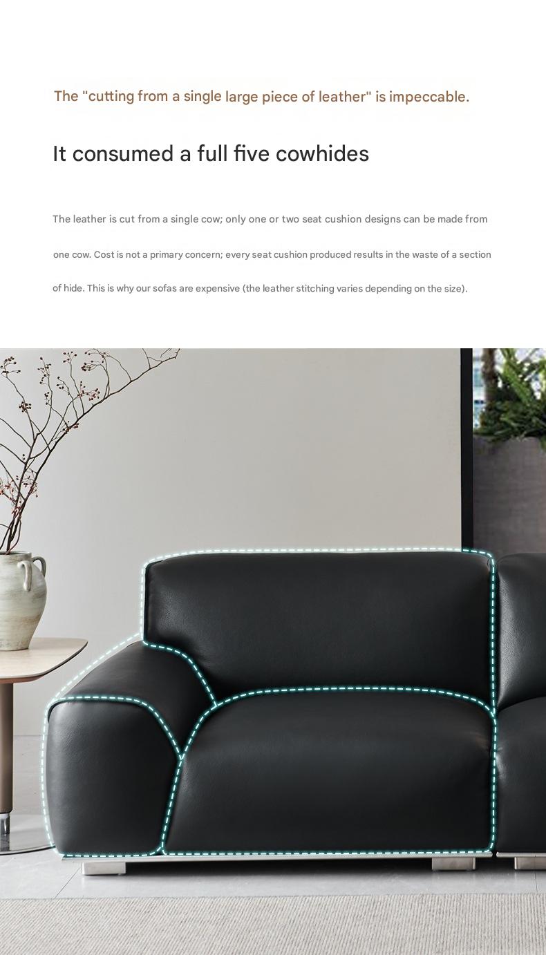 Luxury Leather 3-Seater Sofa