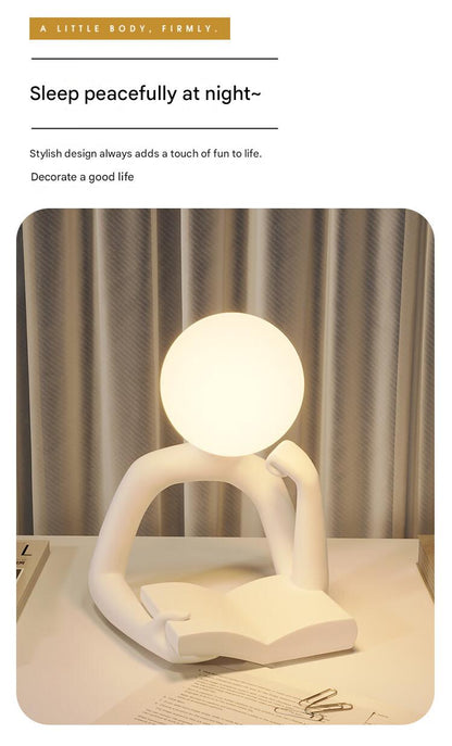 Modern Abstract Reading Man Table Lamp