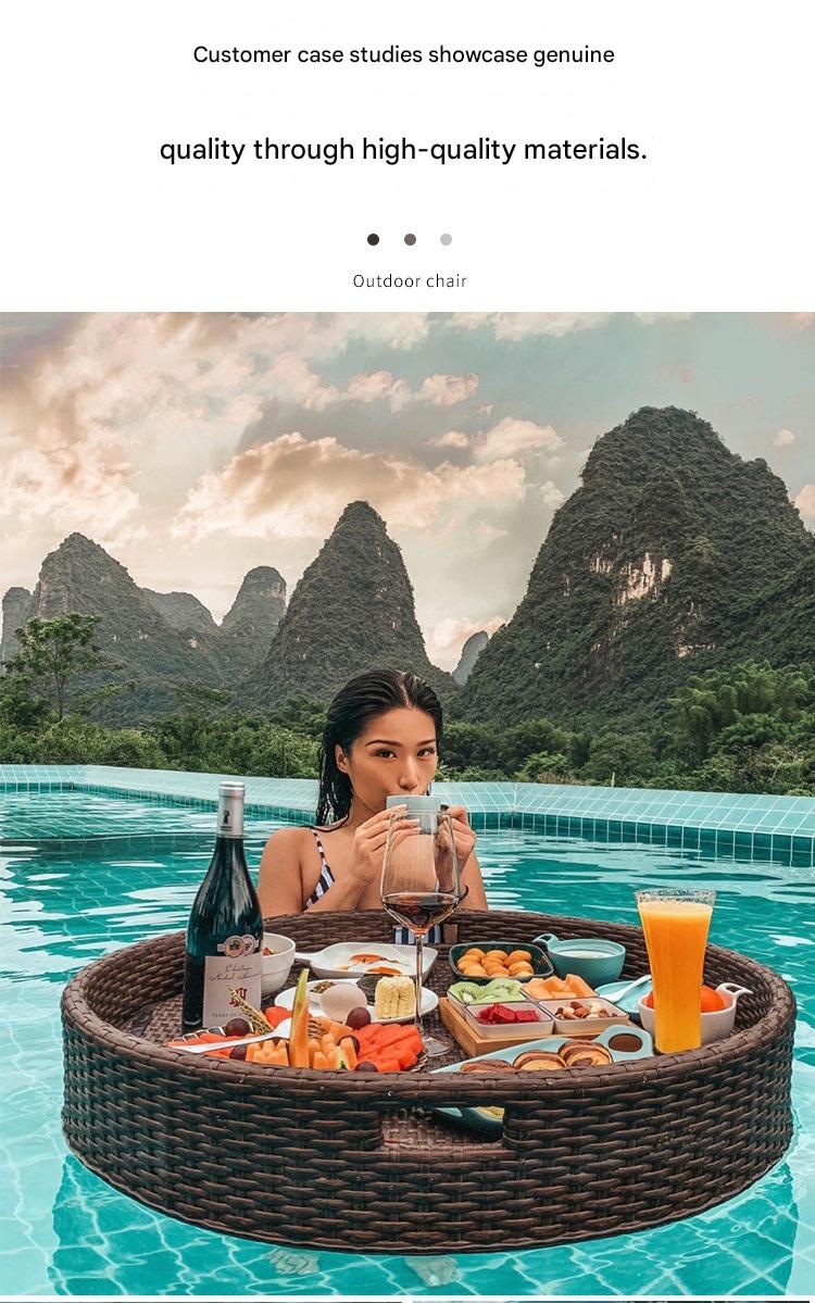 Luxury Rattan Floating Pool Tray
