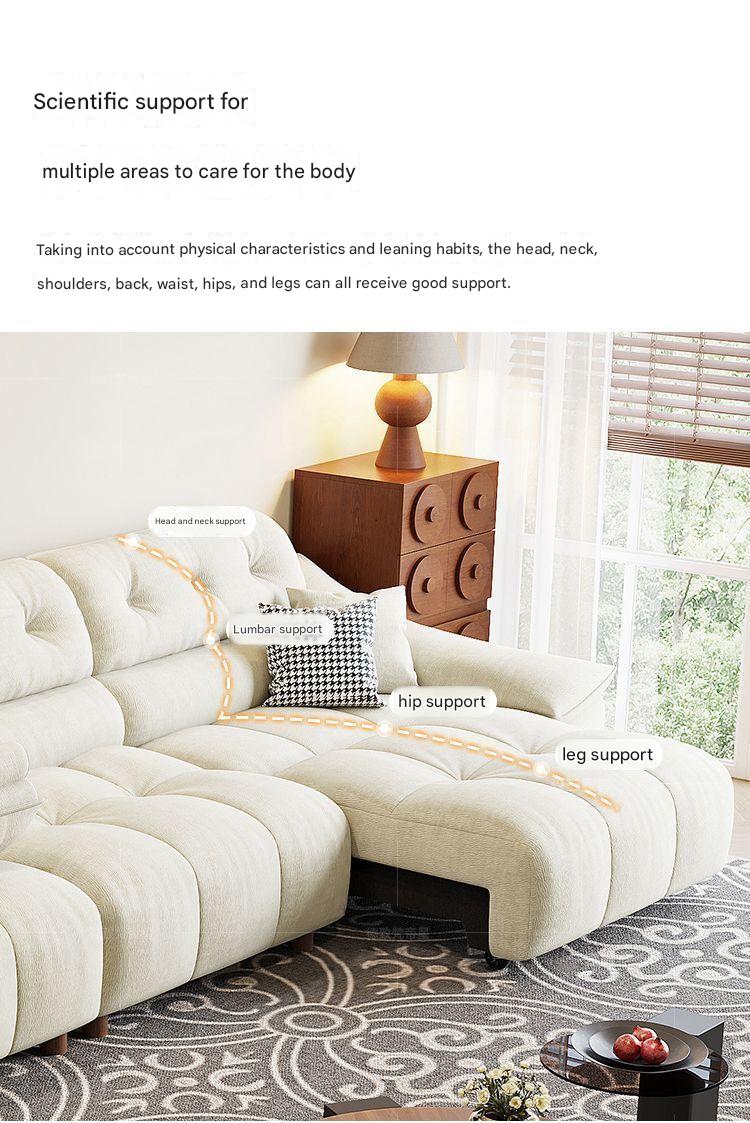 Modern Electric Chenille Lounge Sofa With Phone Holder