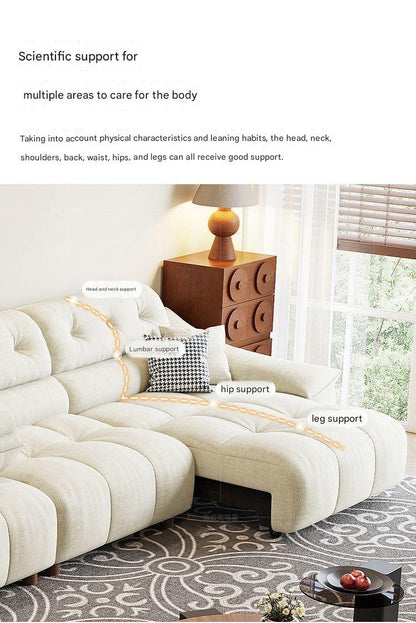 Modern Electric Chenille Lounge Sofa With Phone Holder