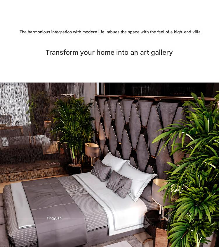 Italian Luxury Wide Screen Double Bed