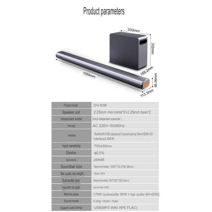 Sansui DV-93B TV 5.1 Channel Home Theater Set