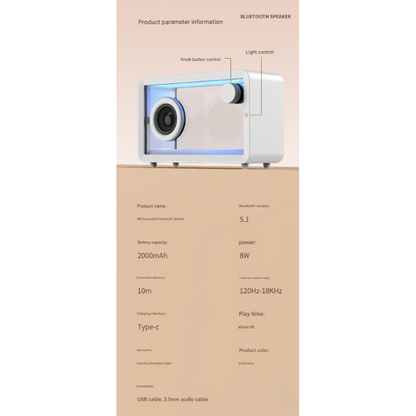 Simple Transparent Bluetooth Speaker