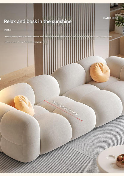 Luxury Velvet Puff Fabric Sofa