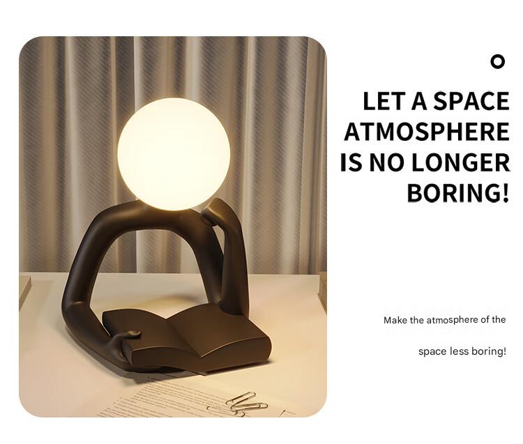 Modern Abstract Reading Man Table Lamp