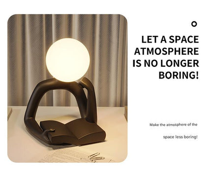 Modern Abstract Reading Man Table Lamp