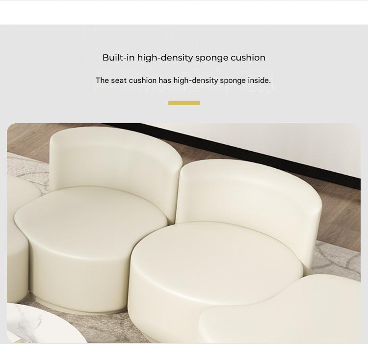 Luxury Lounge Chair With Curved Backrest