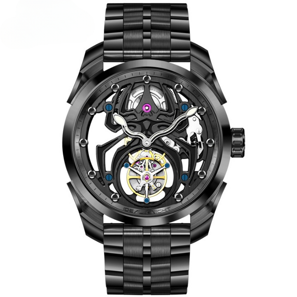 IDEALKNIGHT Spider Luminous Tourbillon Mechanical Mens Watch