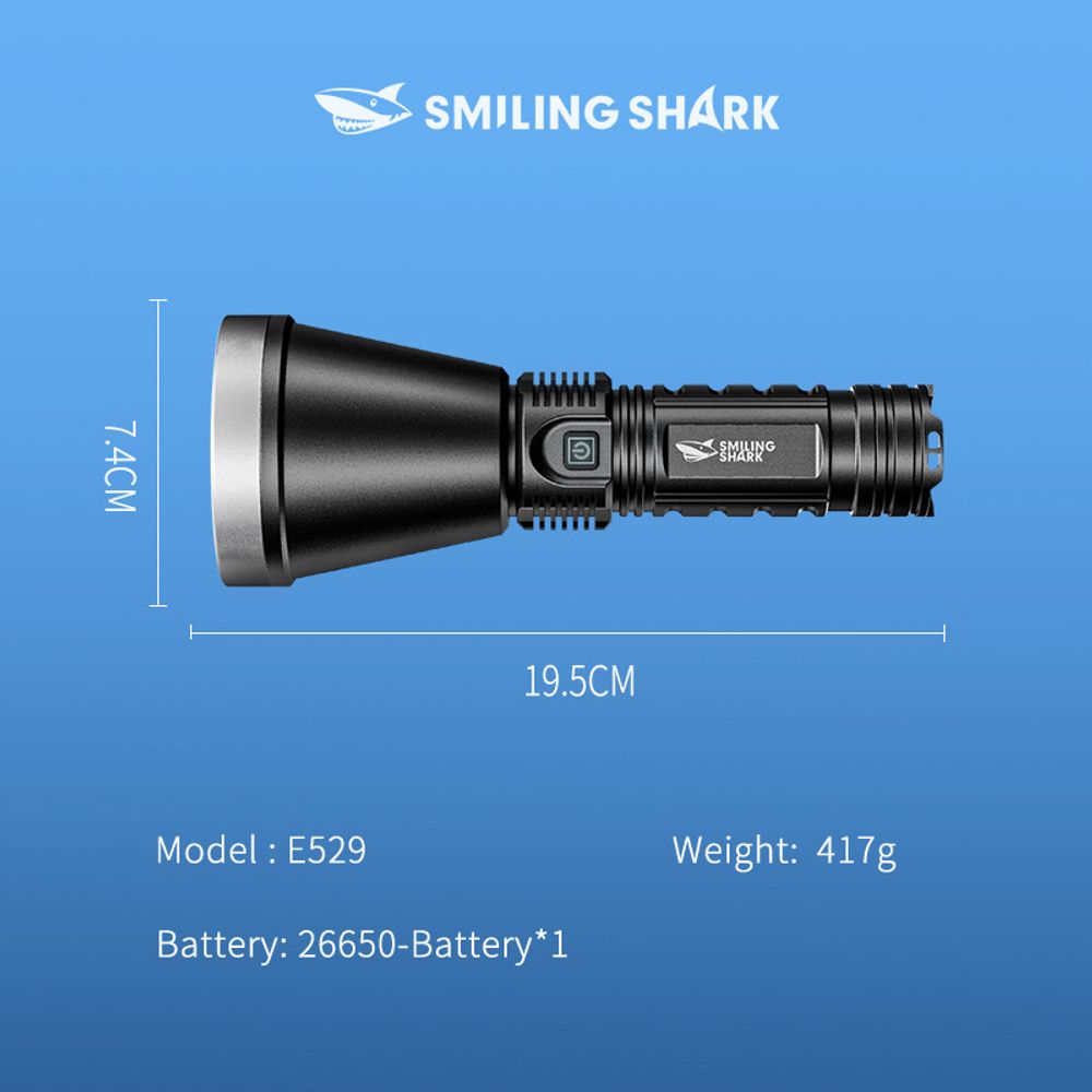 SMILING SHARK E529 Multifunctional Laser Xenon Flashlight