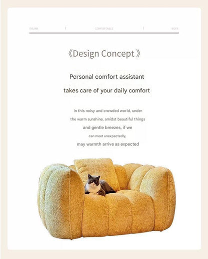 French Retro Pumpkin Lounge Sofa