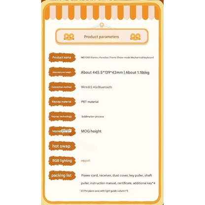 AKKO Mantou Paradise Wireless PBT Keyboard