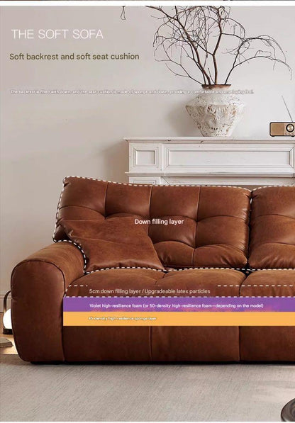 Luxury Leather Sofa With Deep Lounge Seating