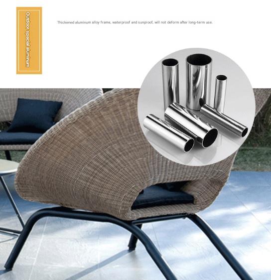 Modern Rattan Outdoor Sofa Set With Coffee Table