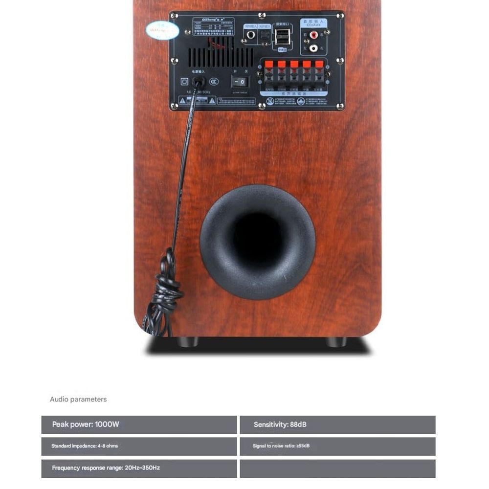 D-8 KTV Bluetooth Wooden Surround Speakers Full Set