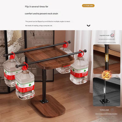 Luxury Adjustable Sofa Side Table with Wooden Top