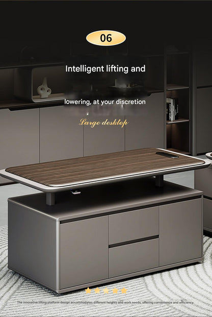 Luxury Executive Office Desk with LED Lighting