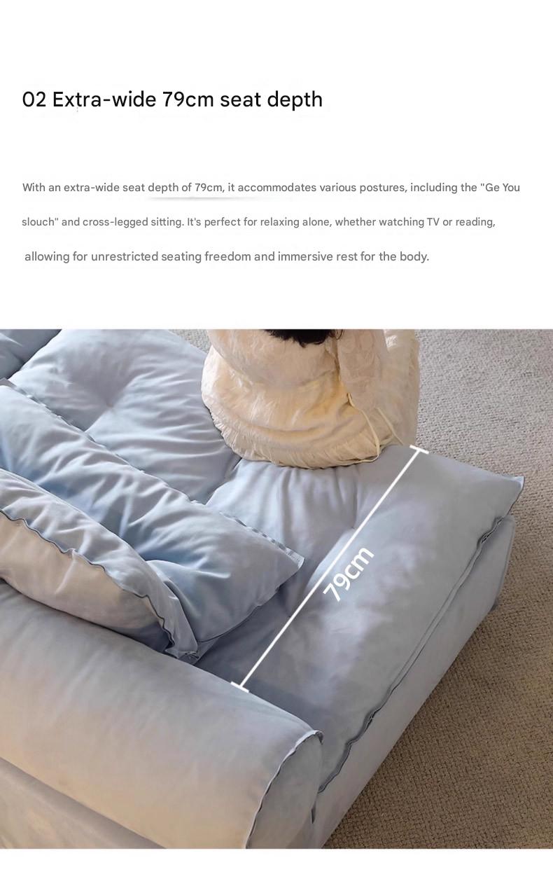 Modern Modular Fabric Sofa Bed with Deep Cushion Seating
