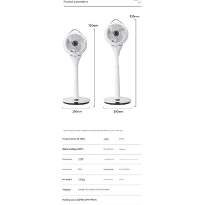 3D DC Smart Floor Fan with Remote