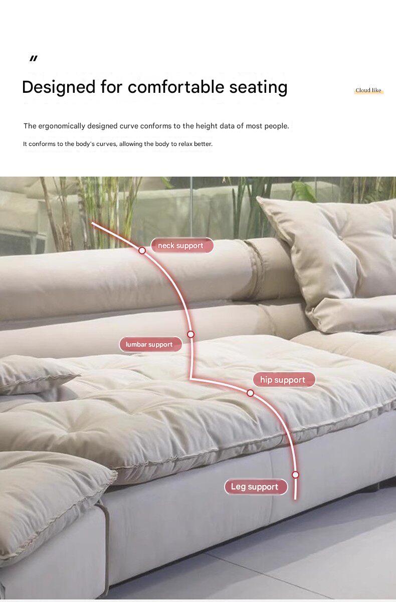 Modern Nubuck Leather Modular Sofa