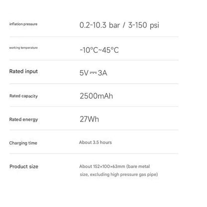 Xiaomi Inflatable 2 Pro Car Tyre Air Pump