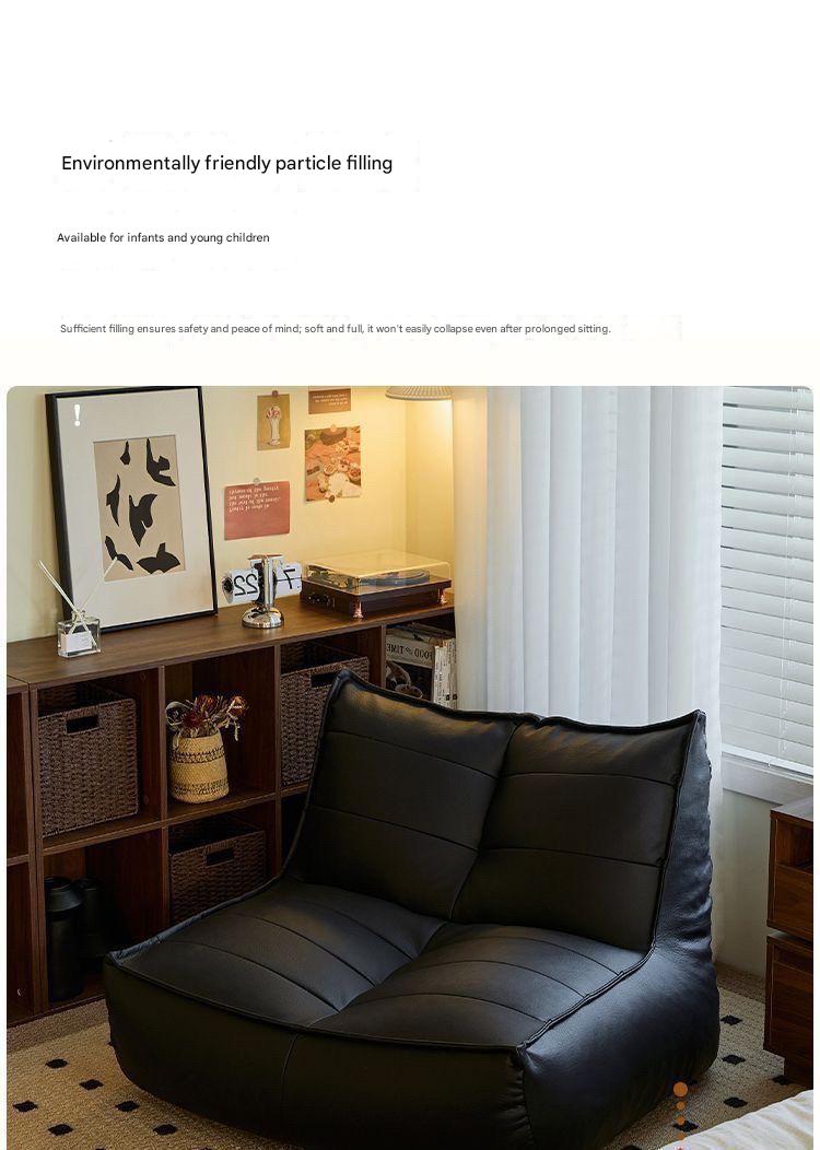 Modern Lazy Single Sofa Chair with Ottoman Footrest