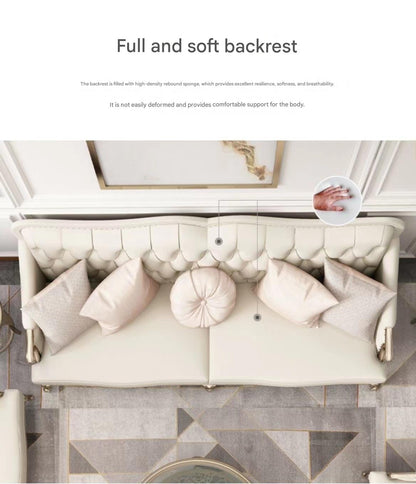 Luxury Leather Sofa Set