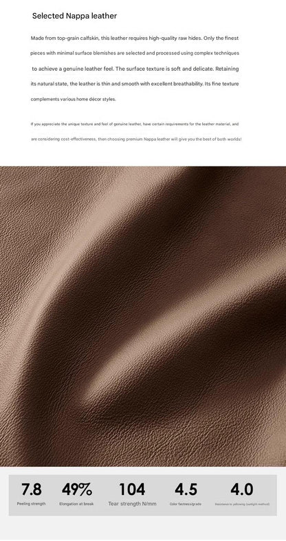 Italian Light Luxury Double Leather Bed