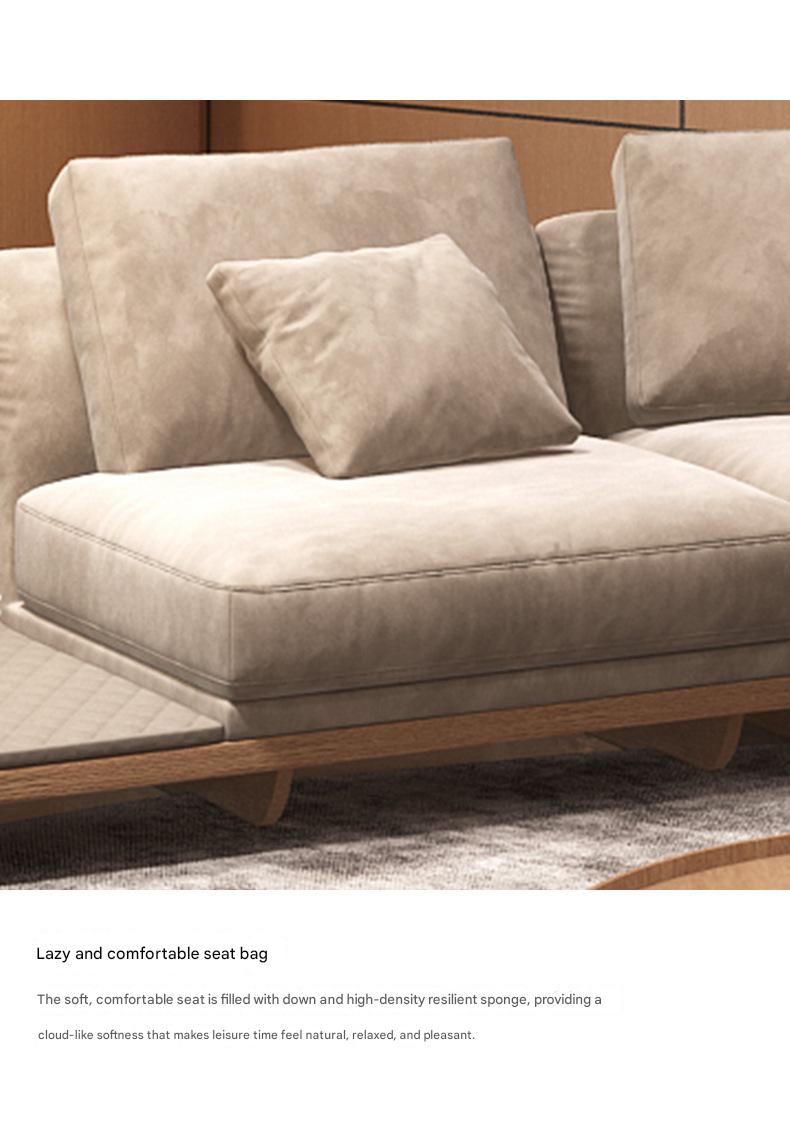 Luxury Cashmere Fabric Curved Sectional Sofa Set
