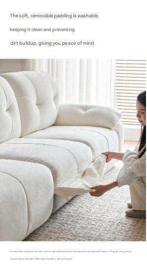 Luxury Electric Adjustable Backrest Chenille Cloud Fabric Sofa