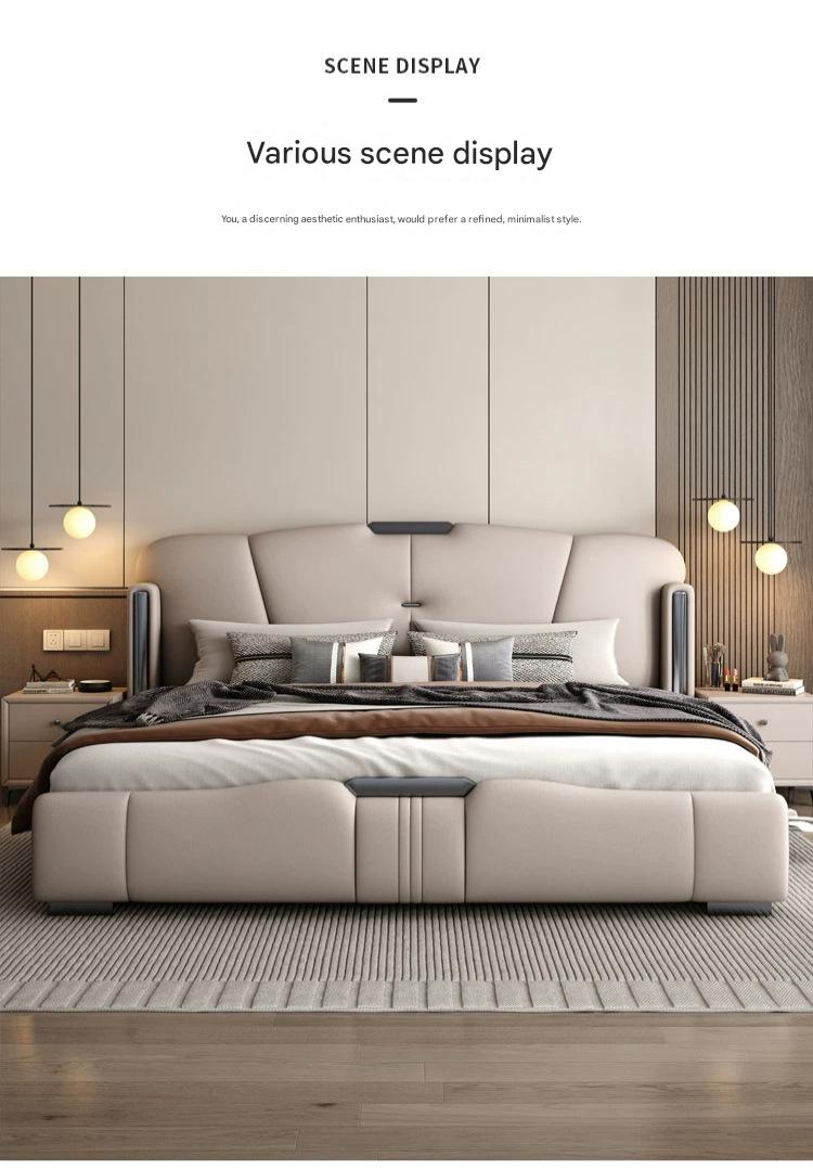 Modern Light Luxury Leather Bed