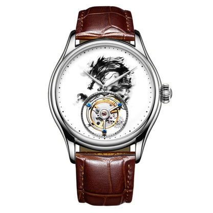 AESOP Tourbillon Ink Painting Mechanical Waterproof Men's Watch