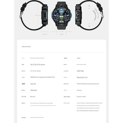 Android 4G HD Screen Camera SIM Smart Watch