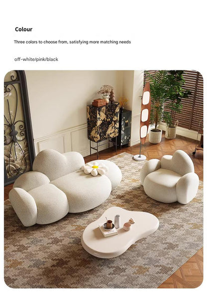 Modern Curved Cloud Sofa Set with Coffee Table
