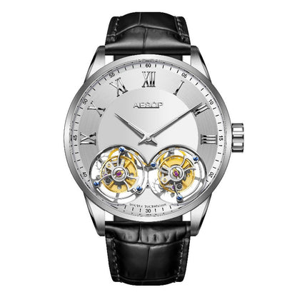 AESOP Double Tourbillon Mechanical Mens Watch