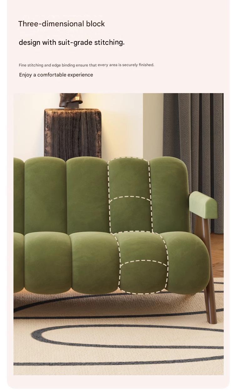 French Retro Sofa Set With Coffee Table Combination