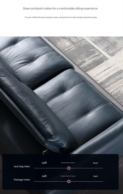 Luxury L-Shape Electric Reclining Sofa with Storage Console