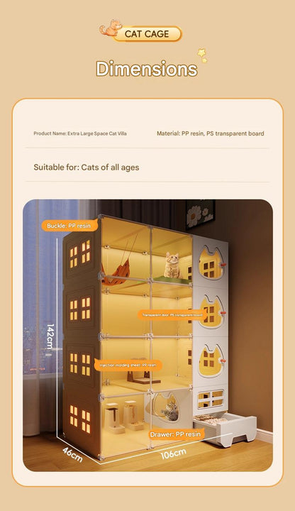 Luxury Indoor Multi Layer Cat Cage