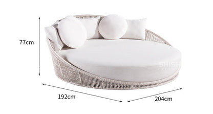 Luxury Outdoor Round Daybed Sofa with Cushions