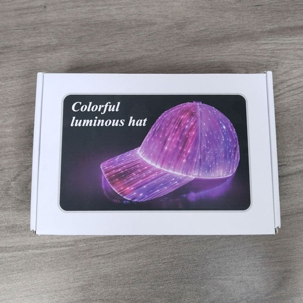 Luminous LED Fiber Optic Baseball Cap