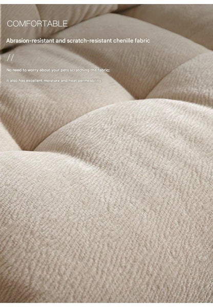 Luxury Chenille Fabric Sofa with Deep Cushions