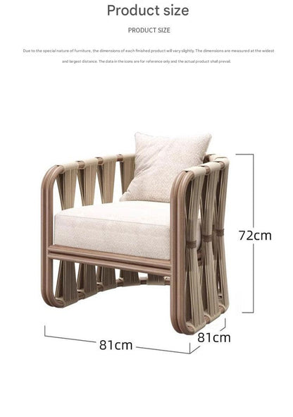 Modern Rattan Lounge Chair with Cushion