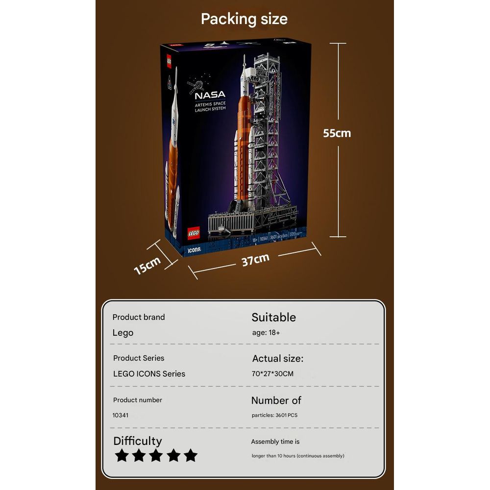 LEGO 10341 NASA Artemis Space Launch System Blocks Set