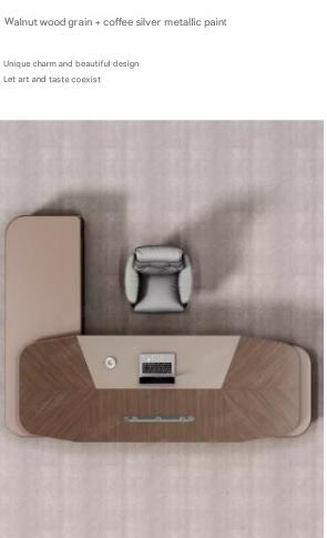 Luxury L-Shaped Office Desk With Chair