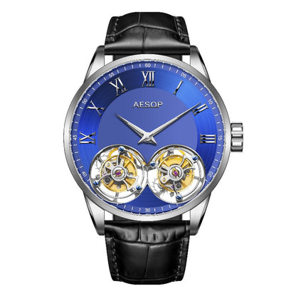 AESOP Double Tourbillon Mechanical Mens Watch 2
